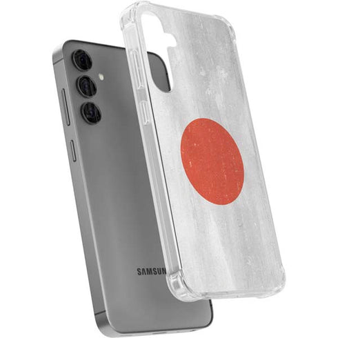 Japanese Flag Distressed Galaxy S24 Plus Clear Case